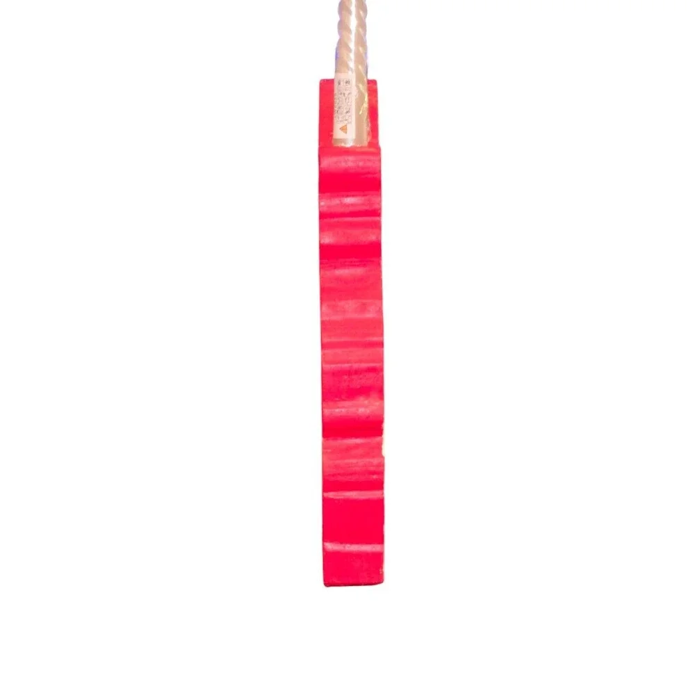 Handcrafted Red & White Santa‎ Claus Wooden Taper Candle Holder 11.5
